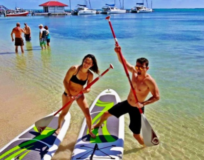 Paddle Boarding in Ambergris Caye, Belize